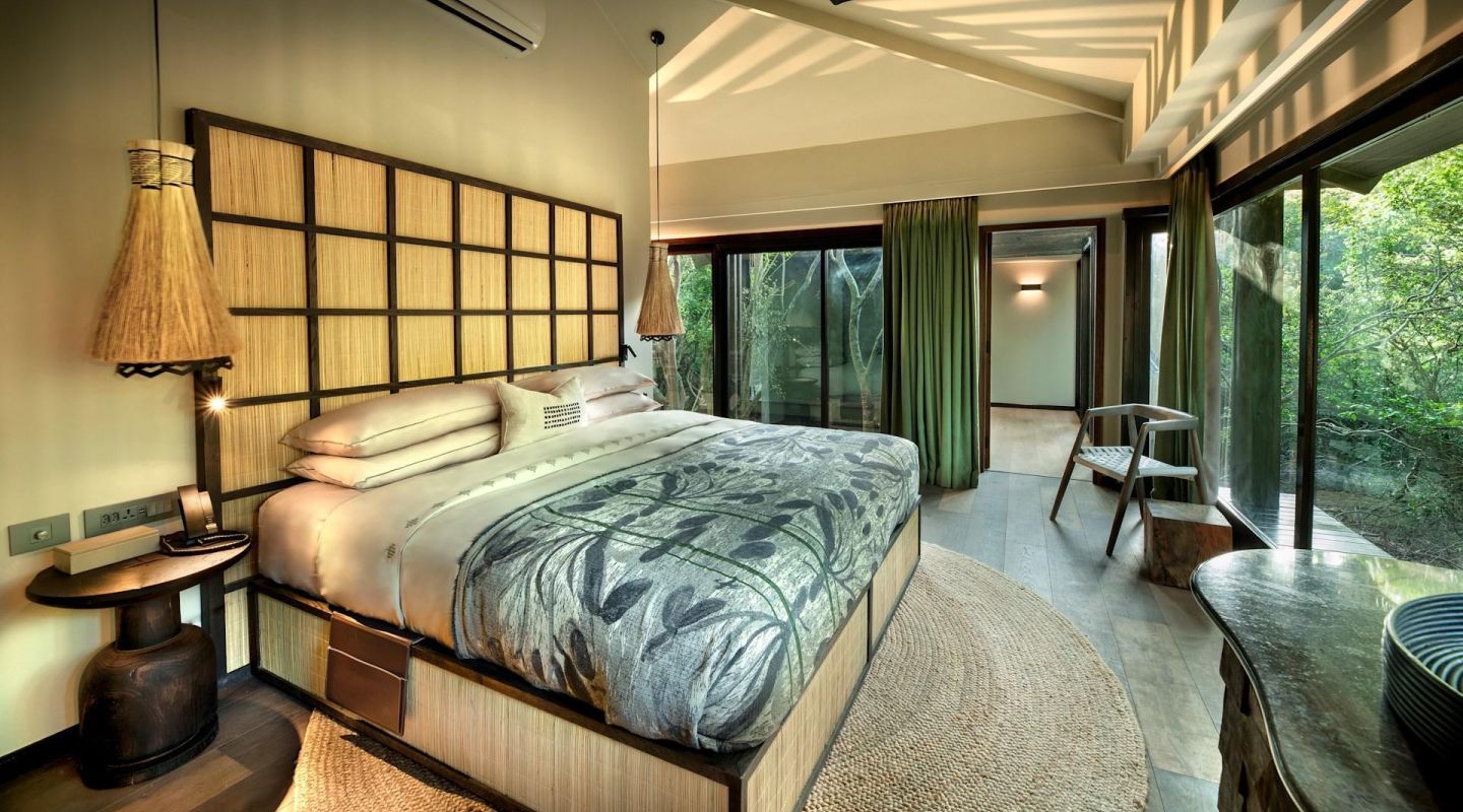 Eco-friendly suite design blending with the forest at Phinda Forest Lodge