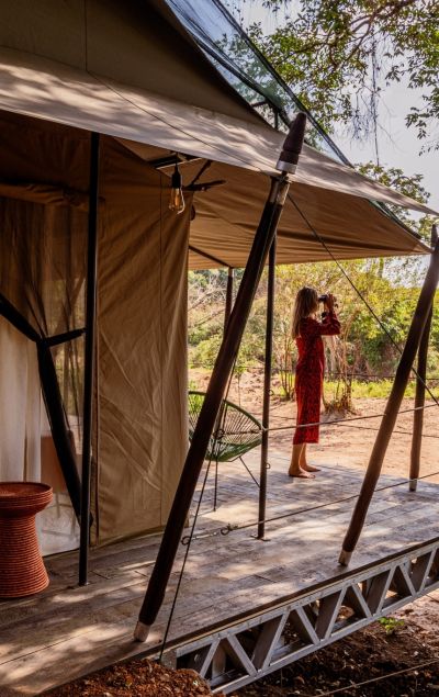 AF Kenya Maasai Mara National Reserve Emboo River Camp Tent Deck