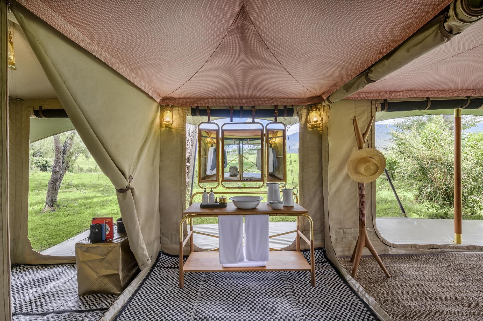 Elegant tent setup at Angama Mara, showcasing Kenya luxury safari lodges