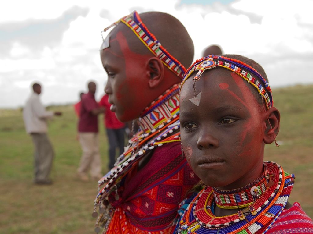 Two children of the Maasai Tribe